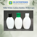 Milk White Lotion Bottles With Caps