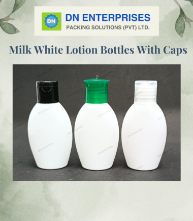 Milk White Lotion Bottles With Caps