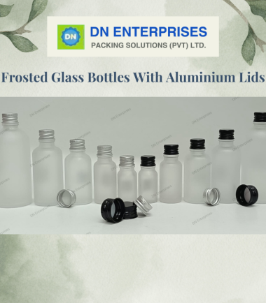 Frosted Glass Bottles With Aluminium Lids