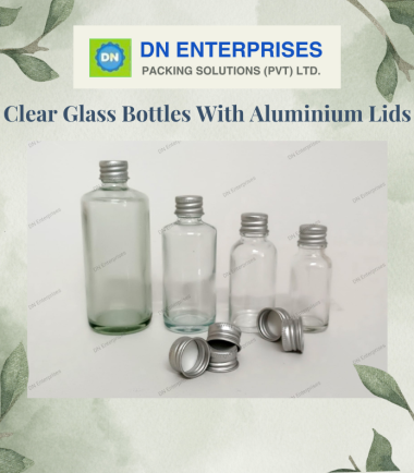 Clear Glass Bottles With Aluminium Lids