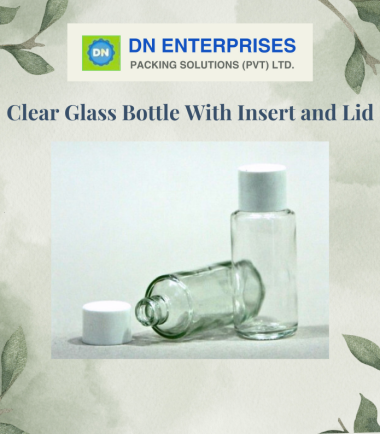 Clear Glass Bottles With Insert + Lid