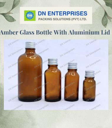 Amber Glass Bottles With Aluminium Lids