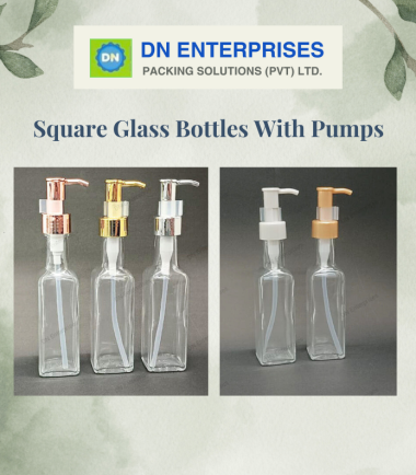 Square Glass Bottles With Pumps