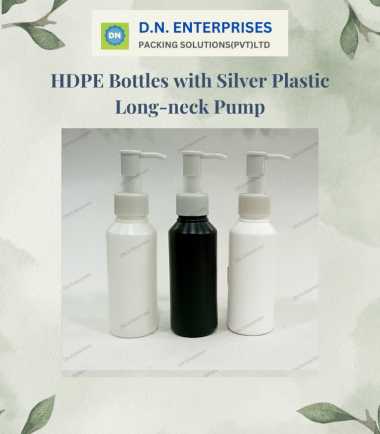 HDPE Bottles With Silver Plastic Long-Neck Pump