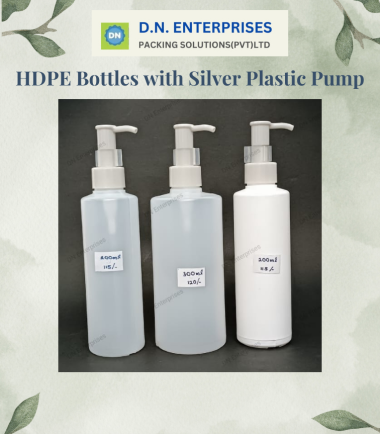 HDPE Bottles With Silver Plastic Pump