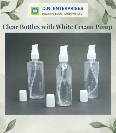 Clear Bottle With White Cream Pump