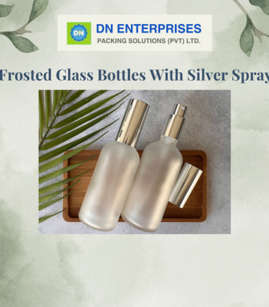 Frosted Glass Bottles With Silver Spray