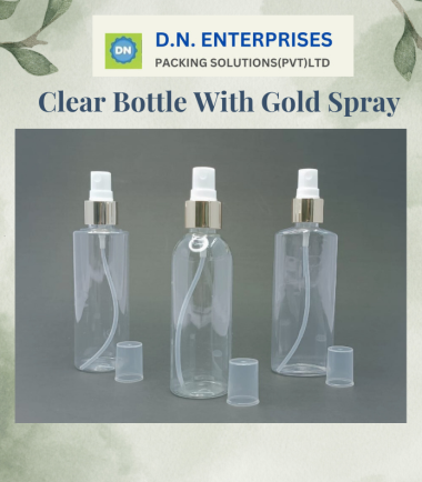 Clear Bottle With Gold Spray