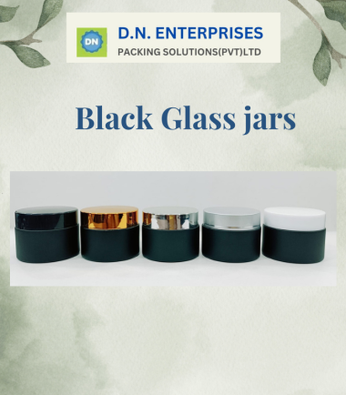 Black Glass Jars