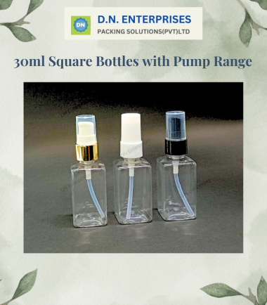30ml Square Bottles With Pump Range