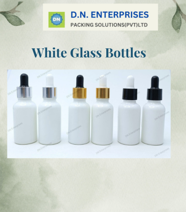 White Glass Bottles With Droppers