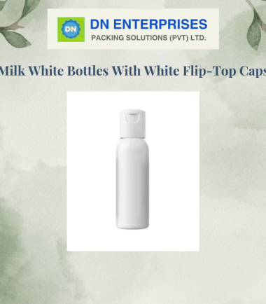 Milk White Bottles With White Flip-Top Caps