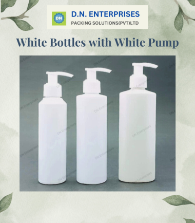 White Bottle With White Pump