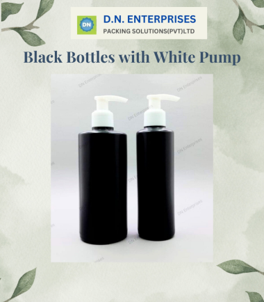 Black Bottles With White Pump
