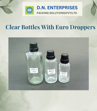 Clear Bottles With Euro Droppers