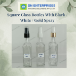 Square Glass Bottles With Spray