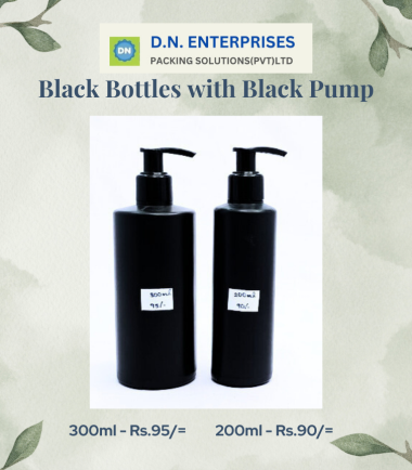 Black Bottles With Black Pump