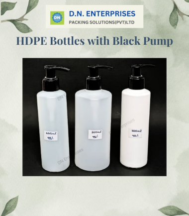 HDPE Bottles With Black Pump