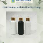 HDPE Bottles With Gold / White Pump