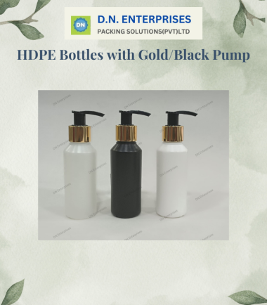 HDPE Bottles With Gold / Black Pump