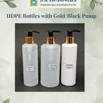 HDPE Bottles With Gold / Black Pump