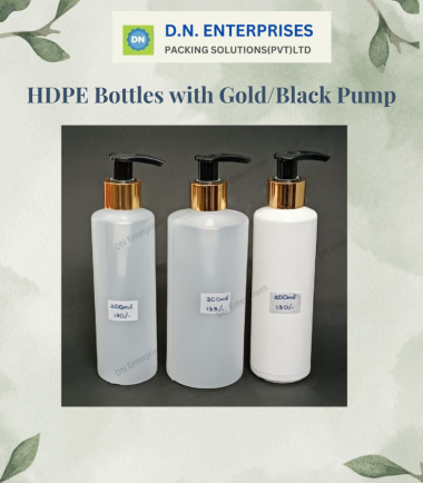 HDPE Bottles With Gold / Black Pump