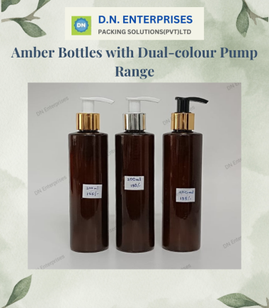 Amber Bottles With Dual-Colour Pump Range