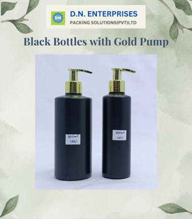 White Bottles With Gold Pump