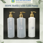 HDPE Bottles With Gold Pump