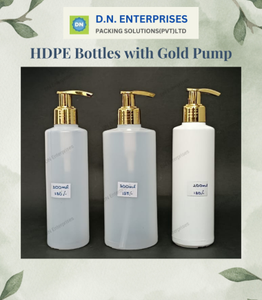HDPE Bottles With Gold Pump