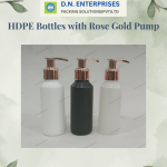 HDPE Bottles With Rose Gold Pump