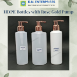 HDPE Bottles With Rose Gold Pump