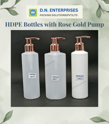 HDPE Bottles With Rose Gold Pump