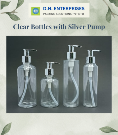 Clear Bottles With Silver Pump