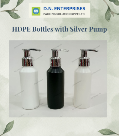 HDPE Bottles With Silver Pump