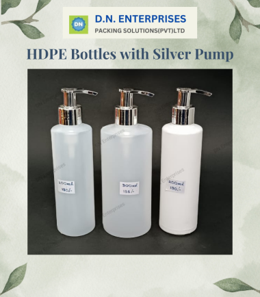 HDPE Bottles With Silver Pump