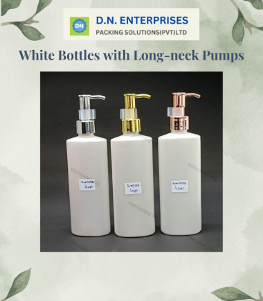 White Bottles With Long-Neck Pumps