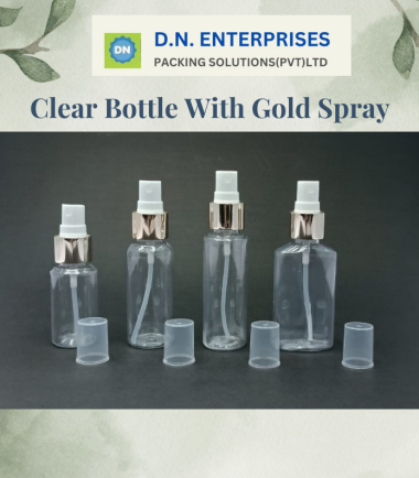 Clear Bottle With Gold Spray