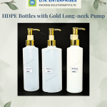 HDPE Bottles With Gold Long-Neck Pump