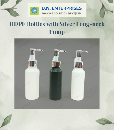 HDPE Bottles With Silver Long-Neck Pump