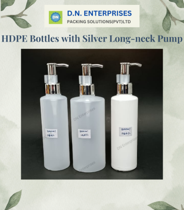 HDPE Bottles With Silver Long-Neck Pump