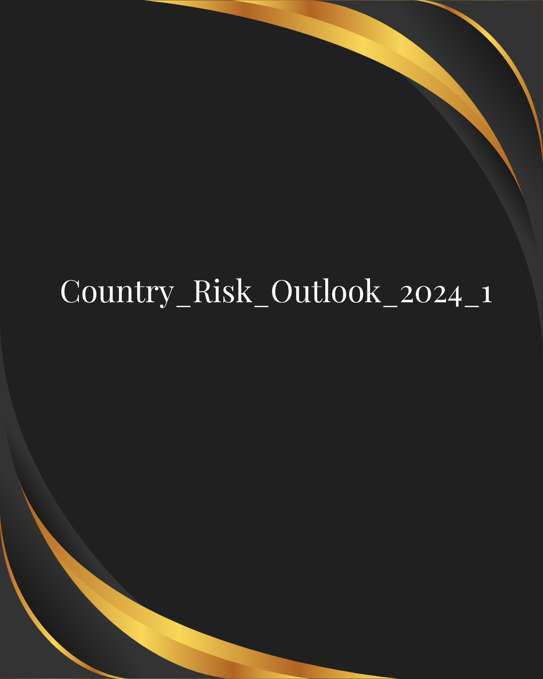 Quarterly Risk Outlook 1st Quarter 2024 cover