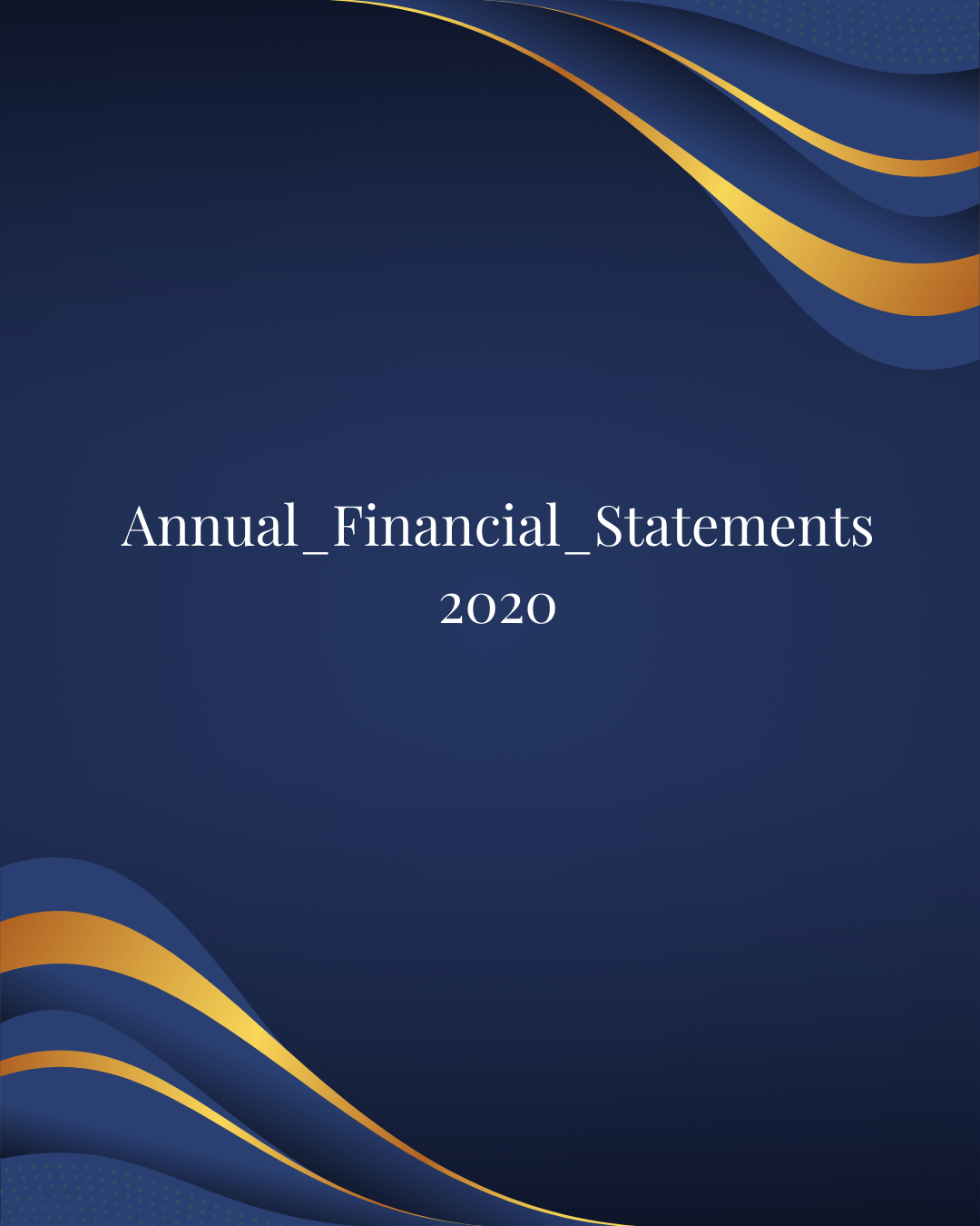 Annual Financial Statements 2020 cover
