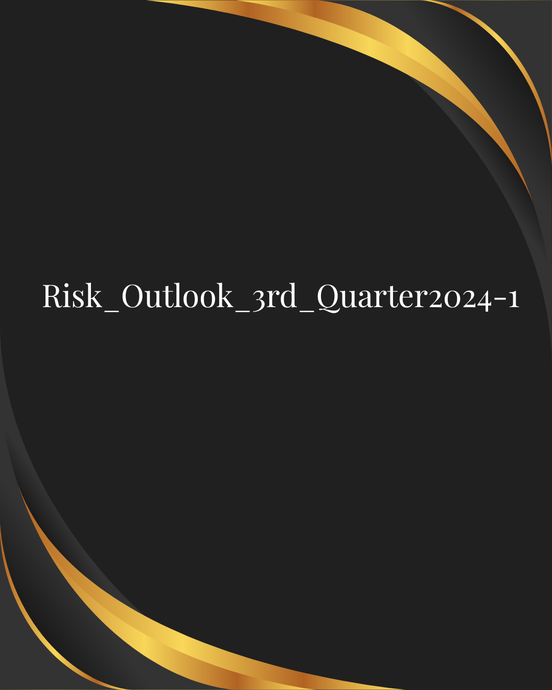 Quarterly Risk Outlook 3rd Quarter 2024 cover