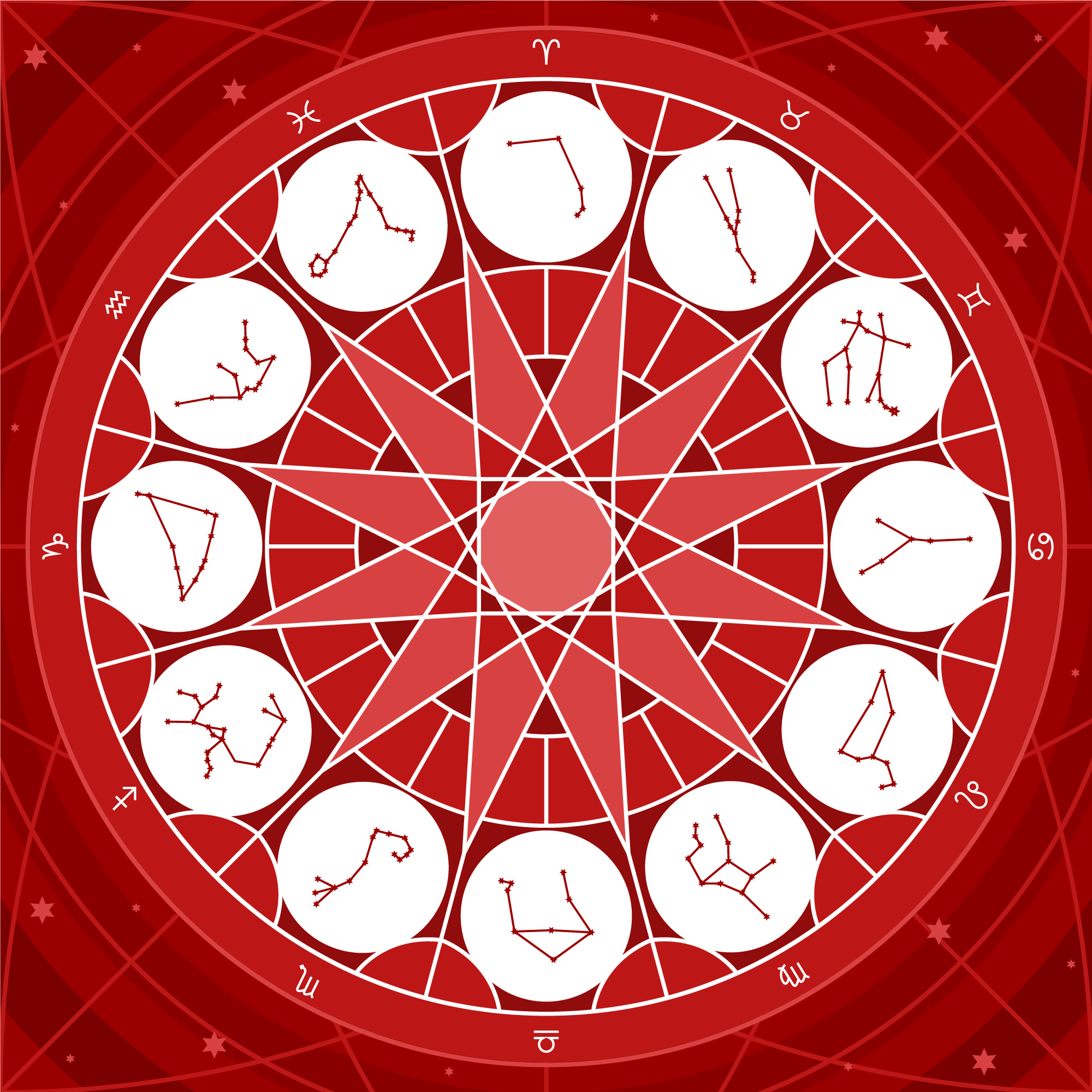 Tarot cards spread on a table