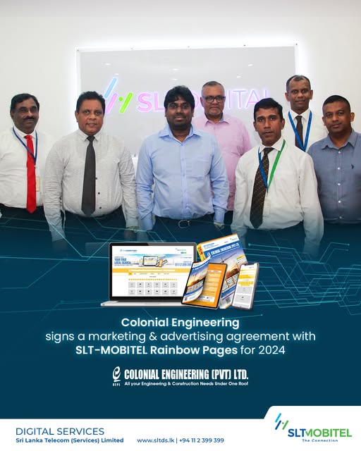 SLT Mobitel Rainbow Pages Partners with Colonial Engineering for 2024 Marketing Excellence