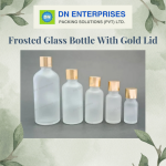 Frosted Glass Bottles With Gold / Silver Lids