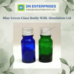 Blue/Green Glass Bottles With Aluminium Lids