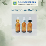 Amber Glass Bottles With White Droppers