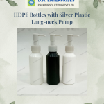 HDPE Bottles With Silver Plastic Long-Neck Pump